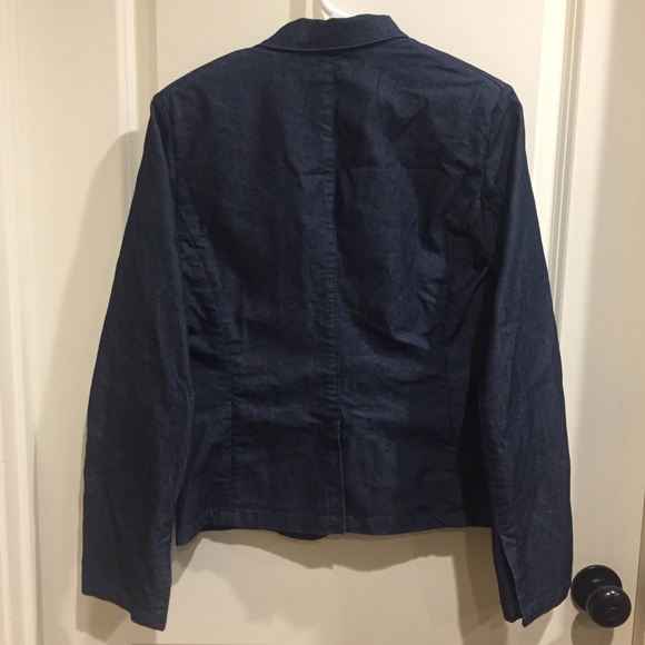 Express Jeans Dark Denim Suit Jacket Blazer - Picture 4 of 8